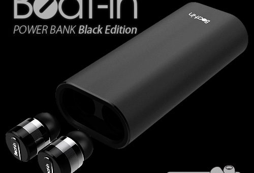 超小型 完全ワイヤレスイヤホンBEAT-IN POWER BANK BLACK EDITION